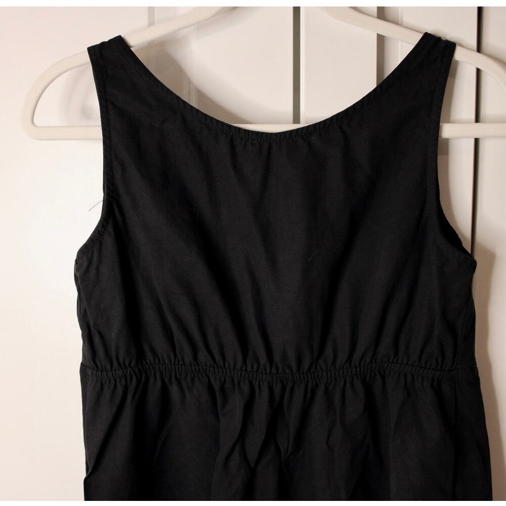 HATCH Nadia Easy Nurse Dress Black Tencel Linen Tie Front Midi Dress | 0 - Picture 12 of 12